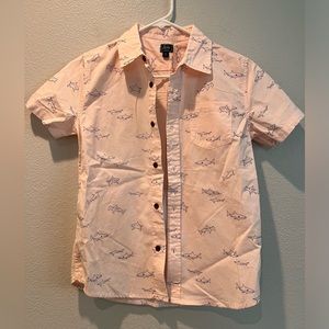 Bixby Nomad boys classic short sleeve printed poplin shirt.